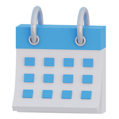 3d calendar transparent