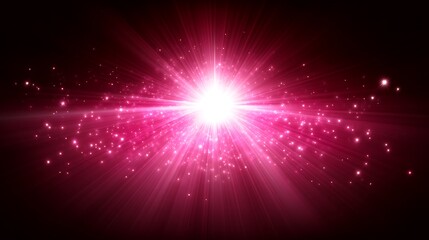 Pink Light Burst Sparkling Radiance Celestial Glow