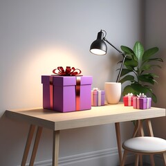 Gift box with table 
