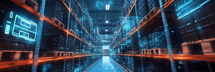 A B2B supply chain management system on a screen, with room for text