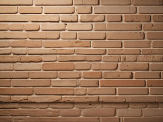 Fototapeta premium The brick wall's bricks have a matte finish with rough textures.