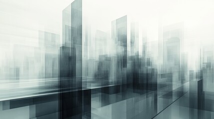 Abstract Cityscape Architectural Design Rendering