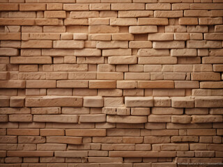 Fototapeta premium The brick wall is constructed with tightly fitted bricks.