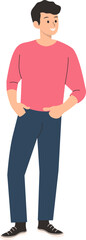 Fototapeta premium People with Smile Expression. World Smile Day. Flat Cartoon Vector Character
