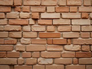 Obraz premium The brick wall is constructed with tightly fitted bricks.