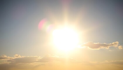 Fototapeta premium Bright Sun Sky Photography Warm Sunset Cloudscape Image