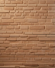 Fototapeta premium The brick wall features a mix of light and dark red bricks.