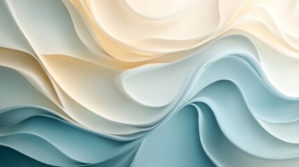 Obraz premium Abstract Pastel Waves Flowing Design