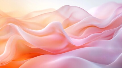 Fototapeta premium Abstract Pastel Fabric Draped in Soft Waves