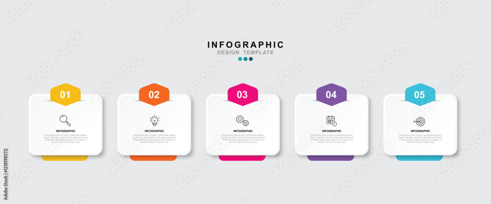 Leinwandbilder vector infographic label design template with icons and 5 options or steps. for your business data. 