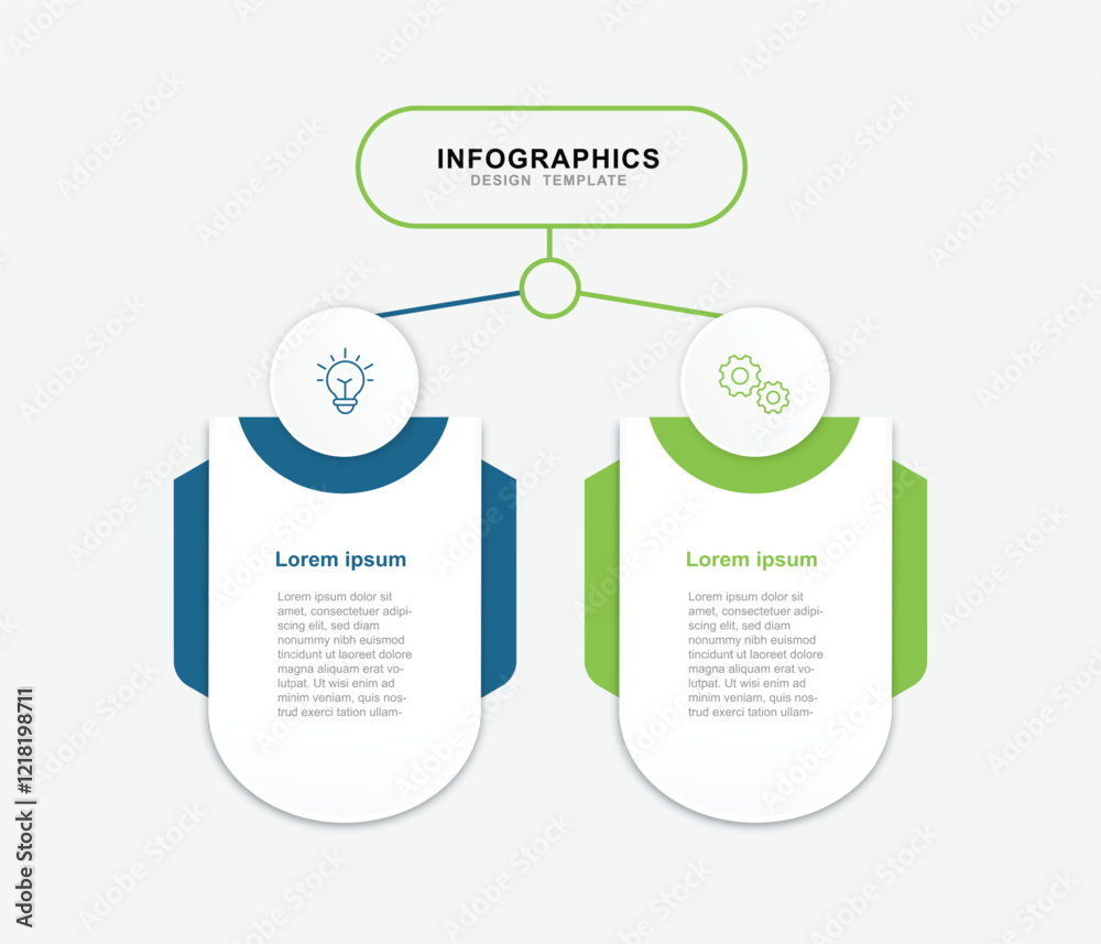 Leinwandbilder vector infographic label design template with icons and 2 options or steps. for your business data. 