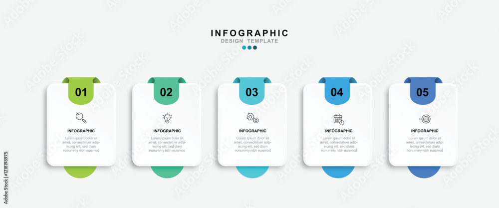 Leinwandbilder vector infographic label design template with icons and 5 options or steps. for your business data. 