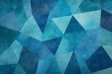 Abstract blue geometric polygonal background with textured triangles.