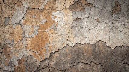 Fototapeta premium The wall is cracked and has a rough texture