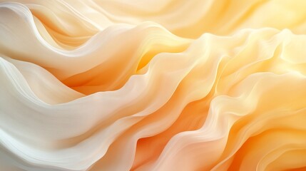 Obraz premium Abstract Waves of Peach and Cream Fabric