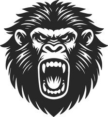 baboon head vector