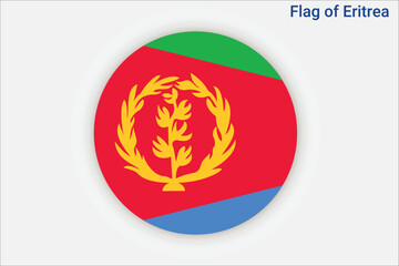 High detailed flag of Eritrea. National Eritrea flag. Africa. 3D illustration.