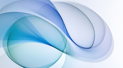 Naklejka premium Abstract Blue and Green Overlapping Shapes Design