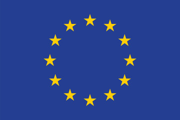 High detailed flag of Europe. National Europe flag. Europe. 3D illustration.