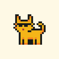 this is a cat in pixel art with colorful color,this item good for presentations,stickers, icons, t shirt design,game asset,logo and project.