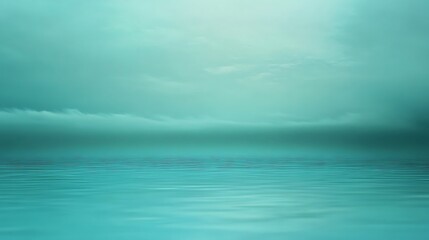 Obraz premium Serene Aqua Sky Meets Calm Ocean Water