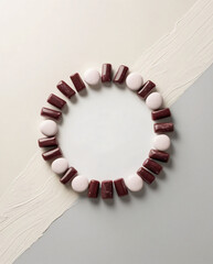 Candies creating a circular shape with a blank middle.