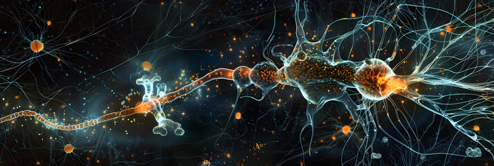 Intricate Visualization of Human Nervous System: Showcasing Neurons, Nerves, Brain, and Spinal Cord