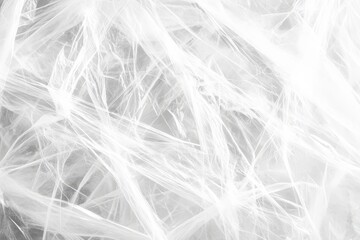Abstract tangled white plastic wrap texture background.