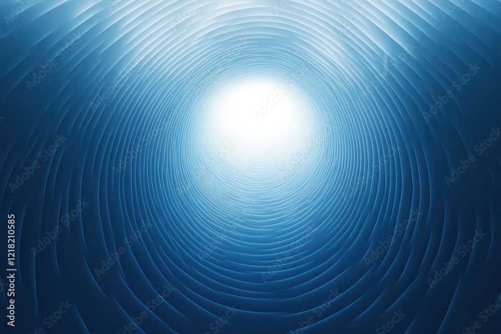 Poster a captivating underwater scene, featuring ripples of blue water radiating from a central light sourc