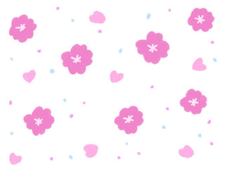 かわいい桜の花びら背景ピンク