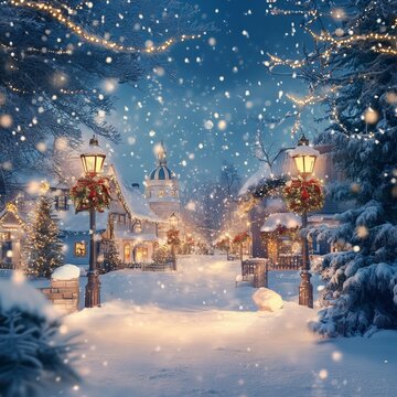 blue christmas background slowflake decorations