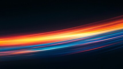 Naklejka premium Abstract Light Streaks Across Dark Background