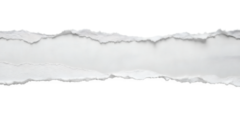 white ripped paper, torn edges strips cut out