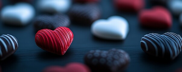 Aromatic Red Chocolate Hearts: Valentine's Day Delight