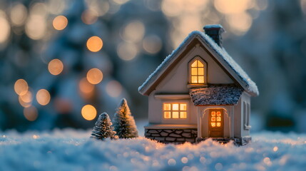 Celebrate the holidays with a Merry Christmas and Happy New Year message on this cozy winter card