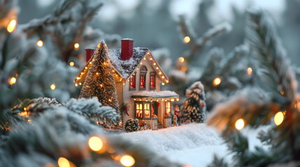 Celebrate the holidays with a Merry Christmas and Happy New Year message on this cozy winter card