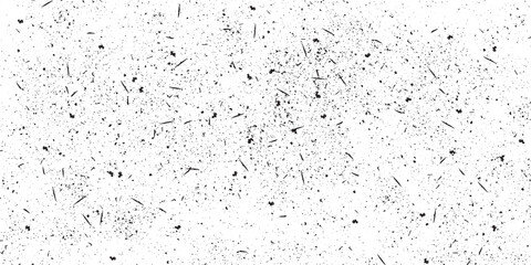Abstract vector noise. Small particles of debris and dust. Grunge background. Abstract mild textured effect. Vector Illustration. Black isolated on white.