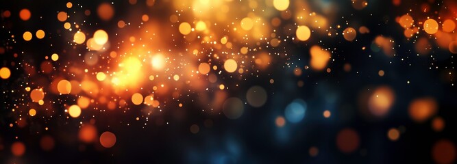 Shimmering Lights: Abstract bokeh background with warm and cool tones, creating a magical and festive atmosphere. Perfect for celebratory designs and backgrounds.