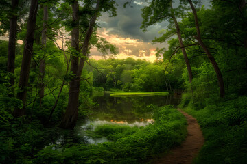 Hidden Serenity: A Quiet Late Afternoon in a New Jersey State Park