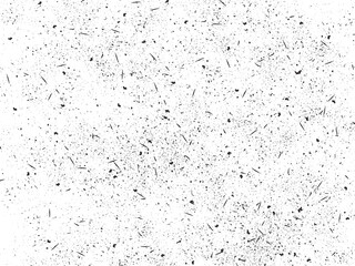Abstract vector noise. Small particles of debris and dust. Grunge background. Abstract mild textured effect. Vector Illustration. Black isolated on white.