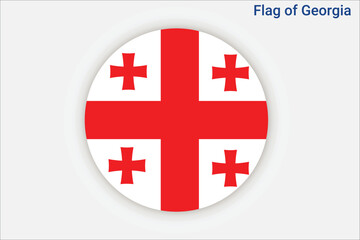 Obraz premium High detailed flag of Georgia. National Georgia flag. Europe. Asia. 3D illustration.