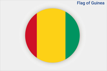 Fototapeta premium High detailed flag of Guinea. National Guinea flag. Africa. 3D illustration.