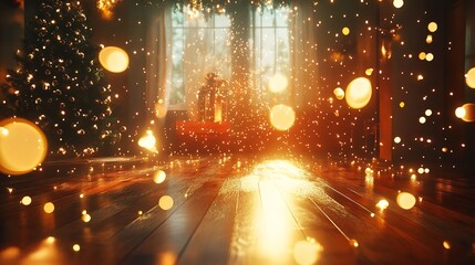 New Year Celebration Background 8K Realistic Lighting Highly Detailed