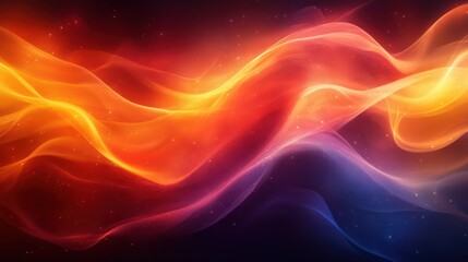 Fototapeta premium Abstract Fiery Waves: A Symphony of Red and Orange Hues