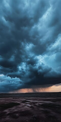 Obraz premium Dark and Stormy Sky Scene