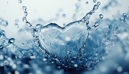 Abstract Water Splash: A Symphony of Blue