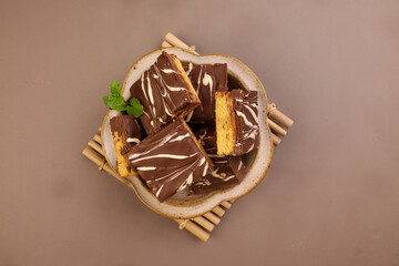 Marble Shortbread Cookies on a Plate.
