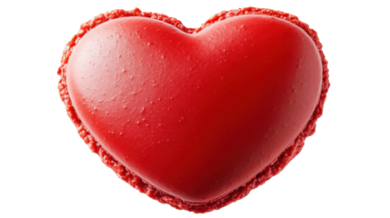Heart macaron on transparent background