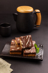 Marble Shortbread Cookies on a Plate.
