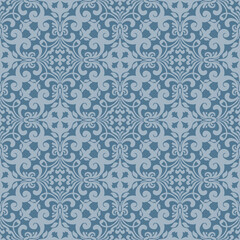 Vector damask seamless pattern with Ornamental Motifs for Decor Design.
